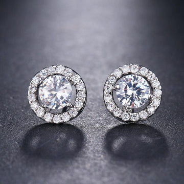 Cute 4 Prongs Setting High Quality CZ Cubic Zirconia Stud Earrings - Lowest Prices by Jewellery Supermarket - The Jewellery Supermarket